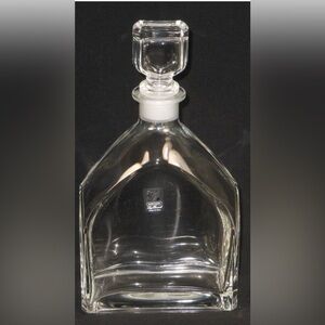 LUIGI BORMIOLI Light & Music Elegant Clear Glass Crystal Decanter NEW